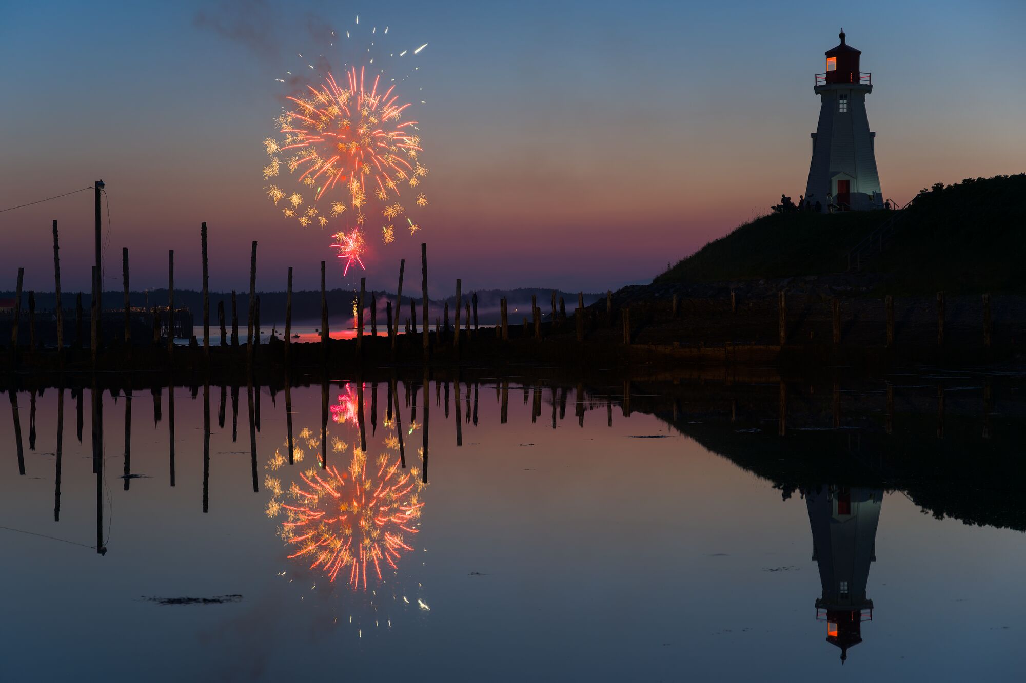 Lubec Fireworks from Campobello Island