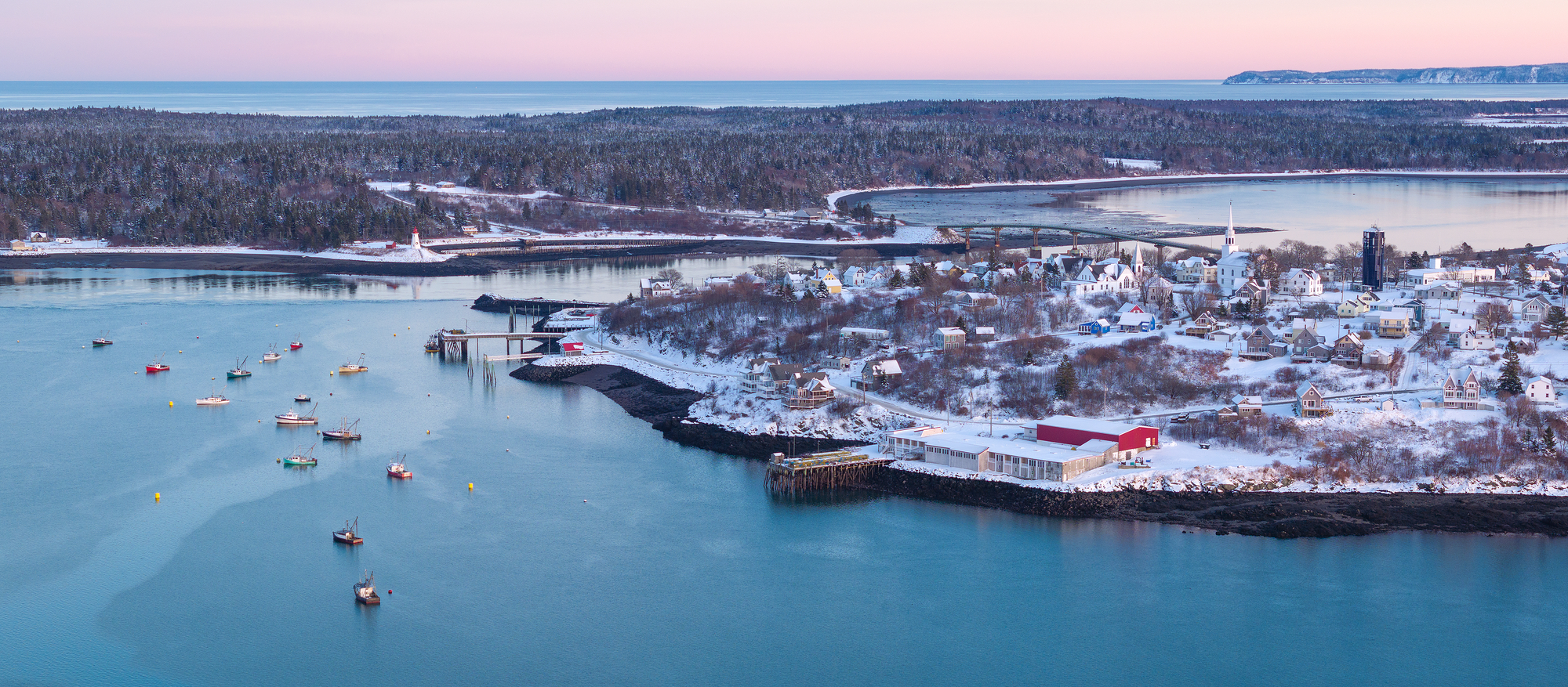 Winter Sunset in Lubec