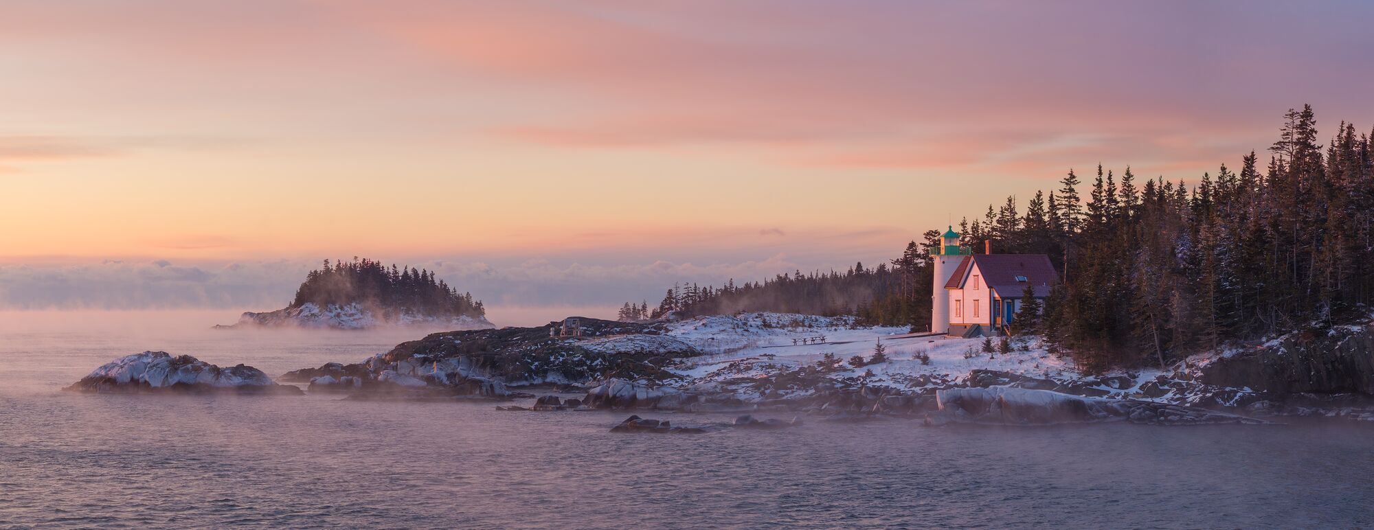 Little River Lighthouse Winter Sunrise