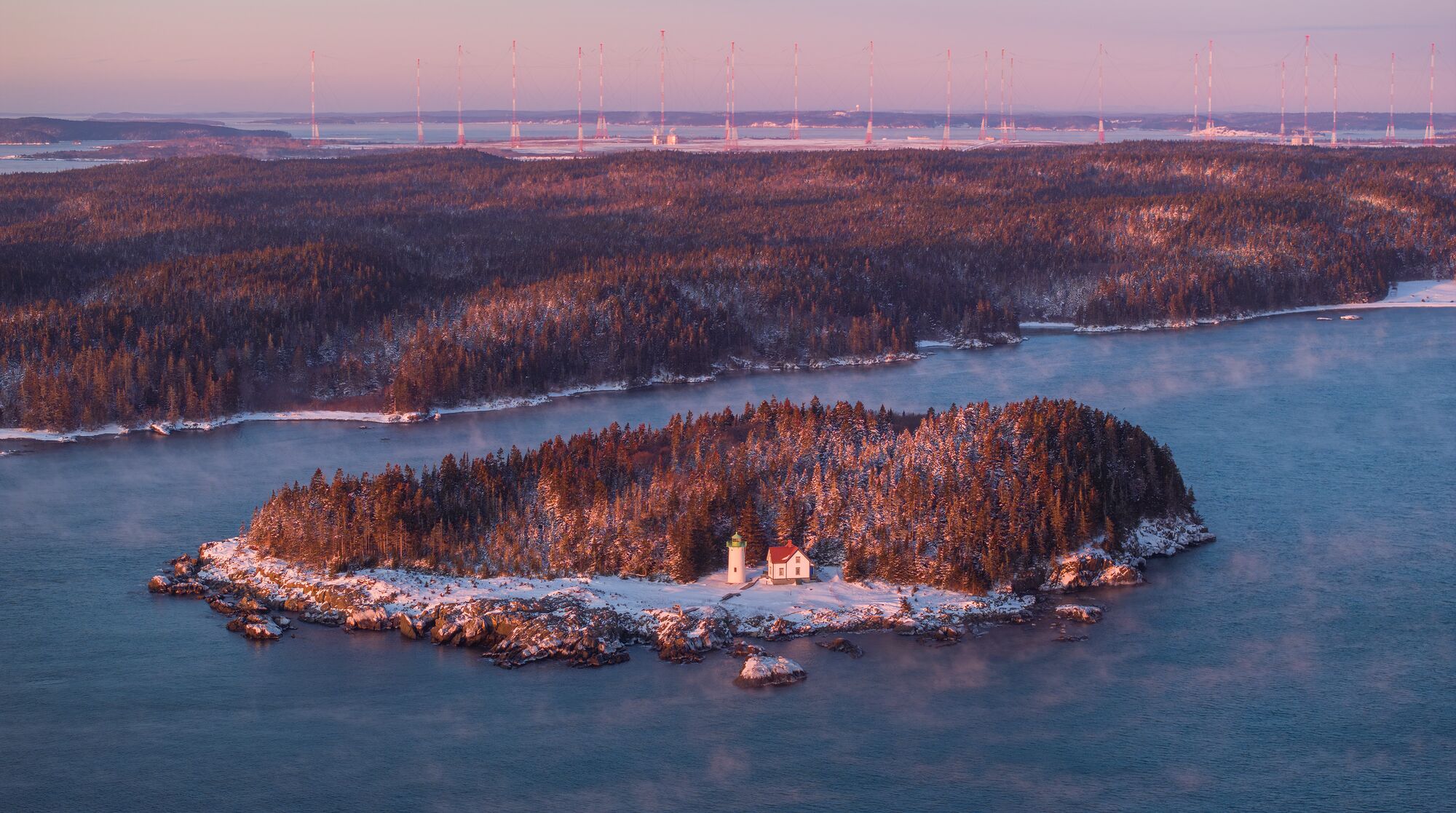 Little River Lighthouse Winter Sunrise