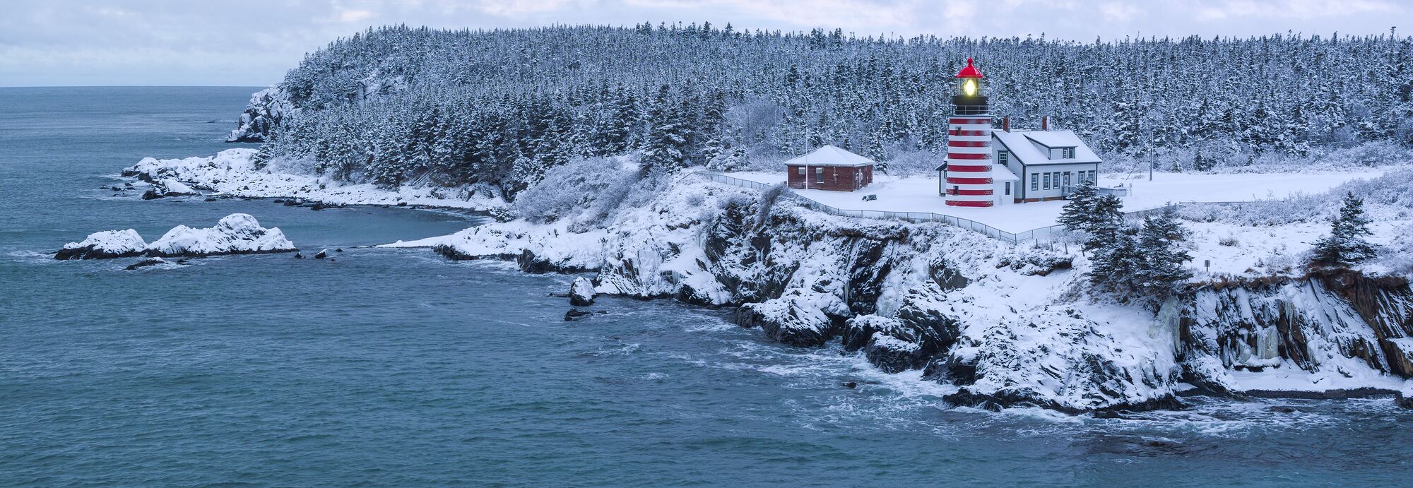 Winter at West Quoddy Head Lighthouse