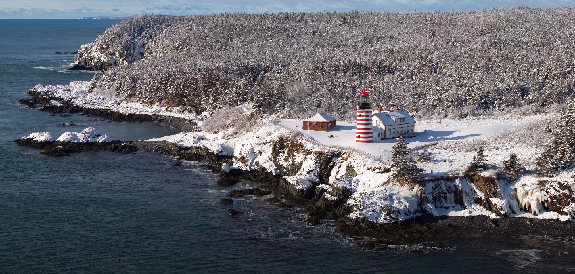 Winter at West Quoddy Head Lighthouse