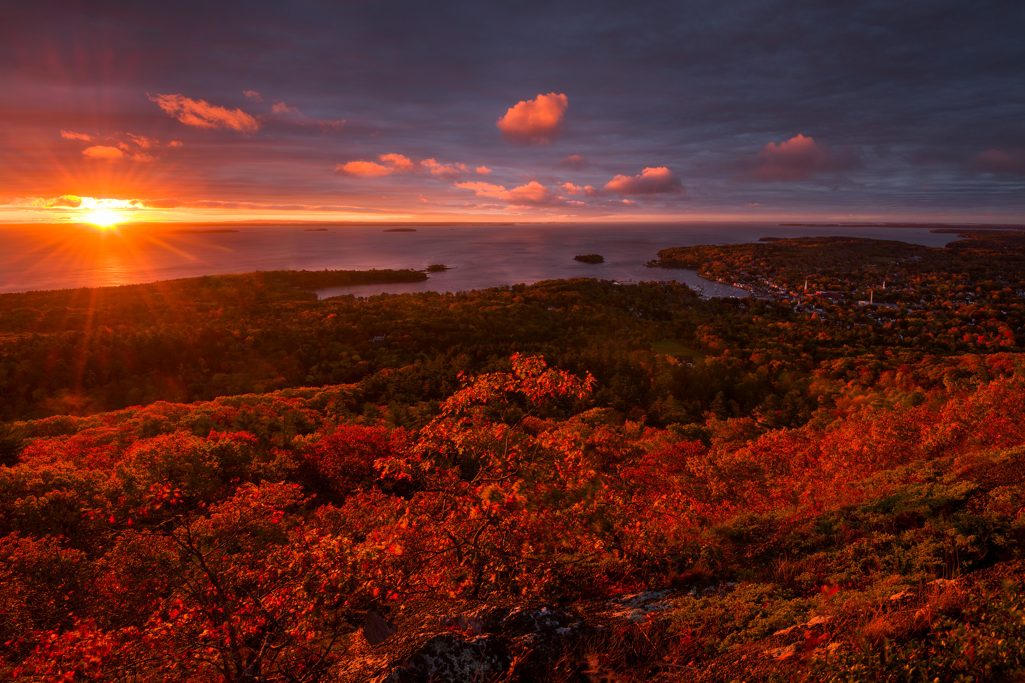 Camden Sunrise From Mt. Battie