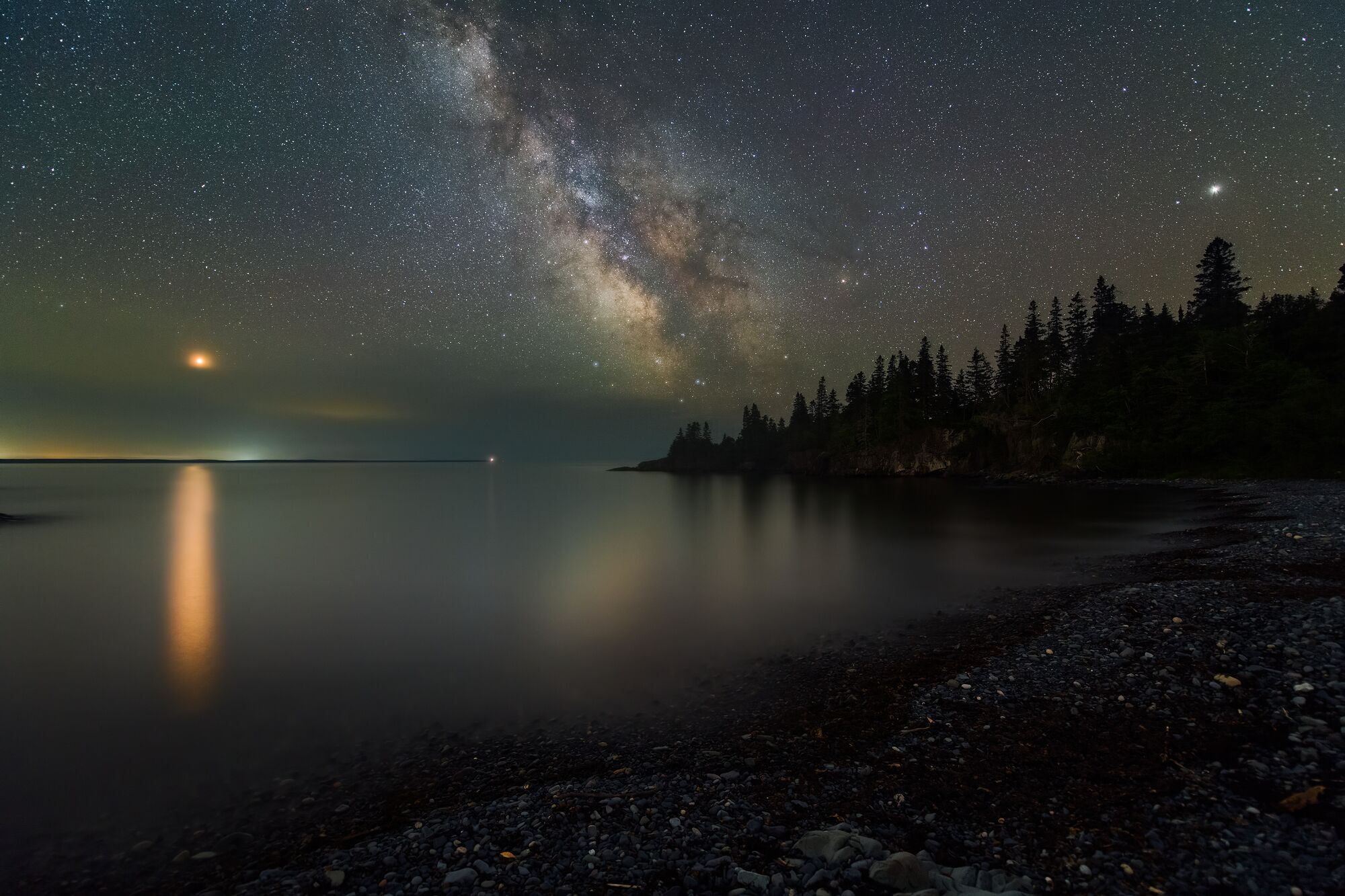 Hamilton Cove Milky Way with Mars and Jupiter