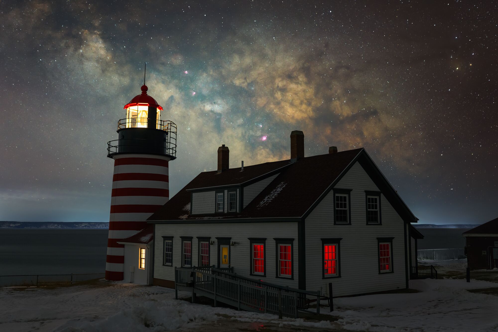 After editing - Milky Way Over West Quoddy Head Lighthouse