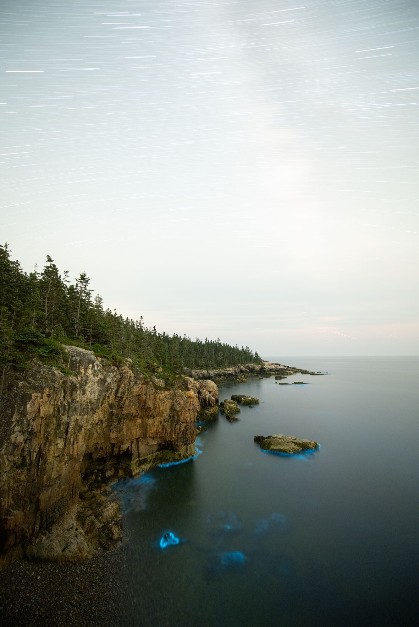 Glowing Coast - foreground exposure