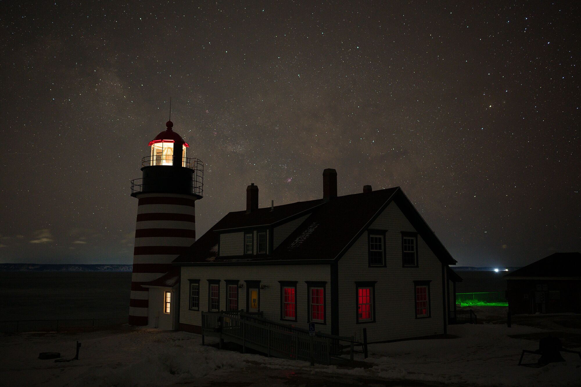 Milky Way Over West Quoddy Head Lighthouse - unedited raw file