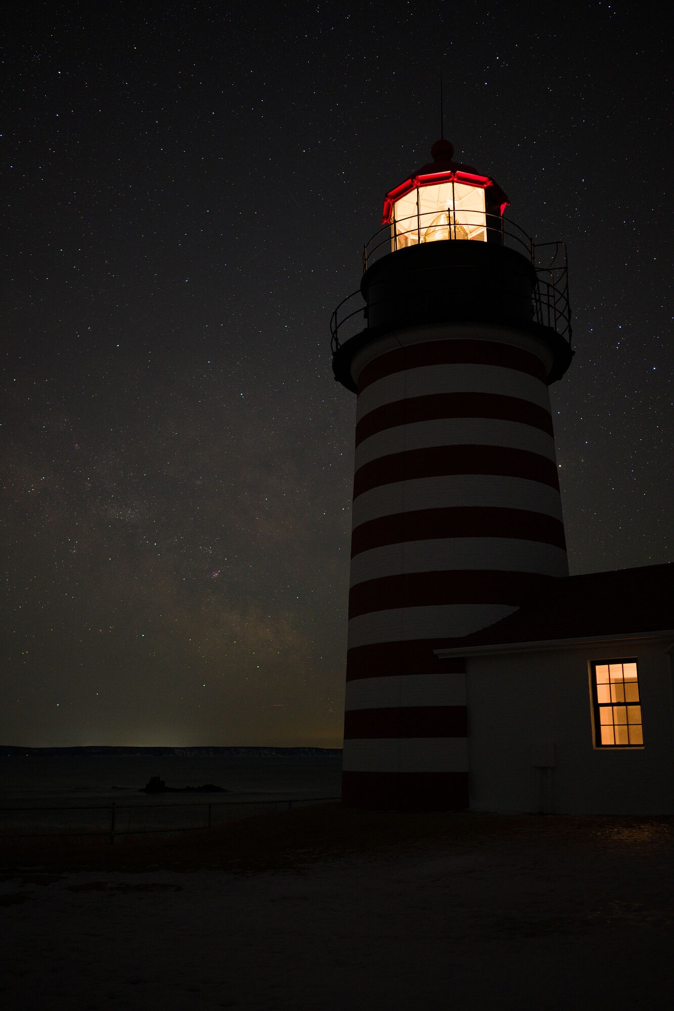 Milky Way at West Quoddy Head Lighthouse - unedited raw file