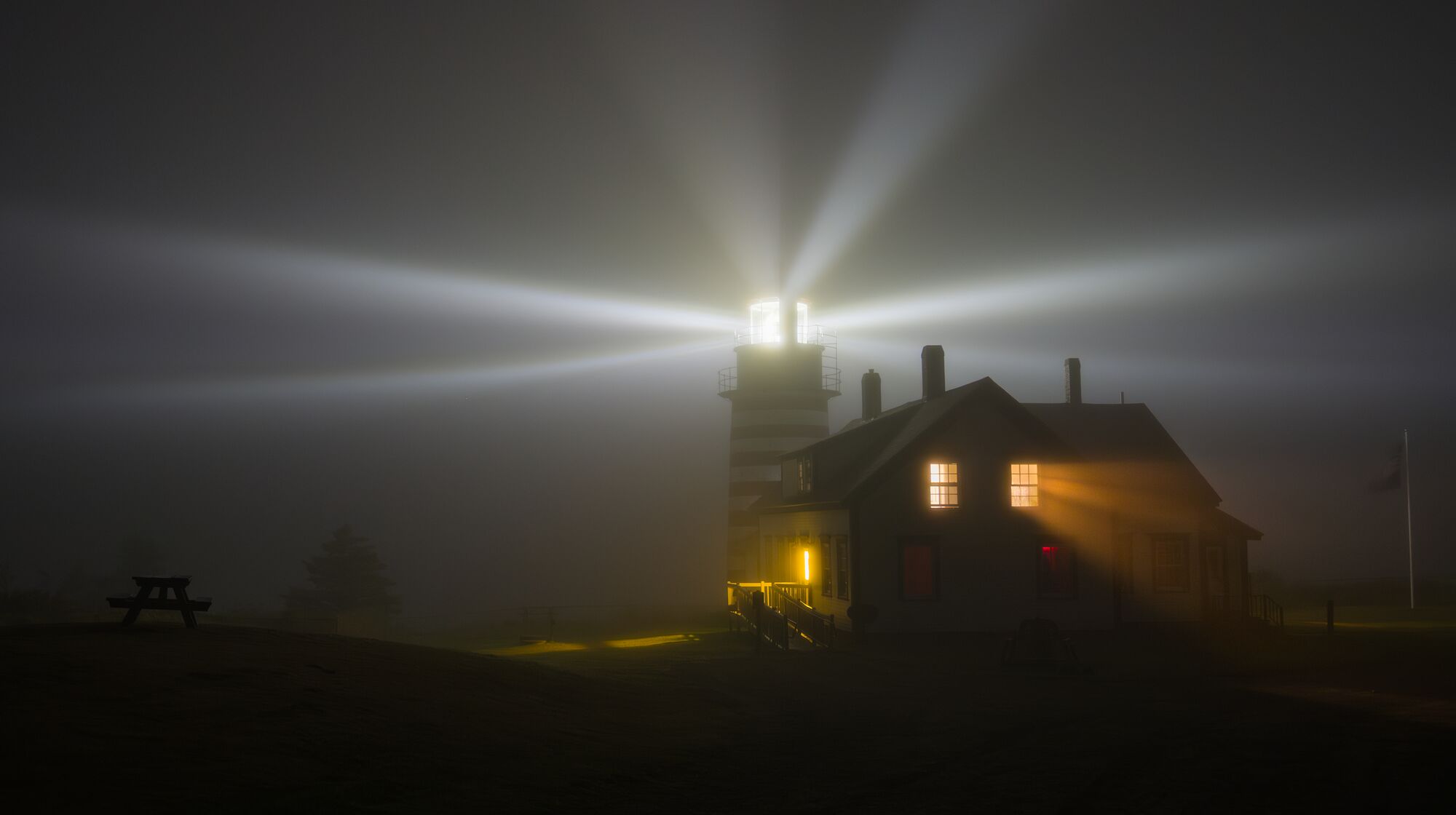 Fog at West Quoddy Head Lighthouse