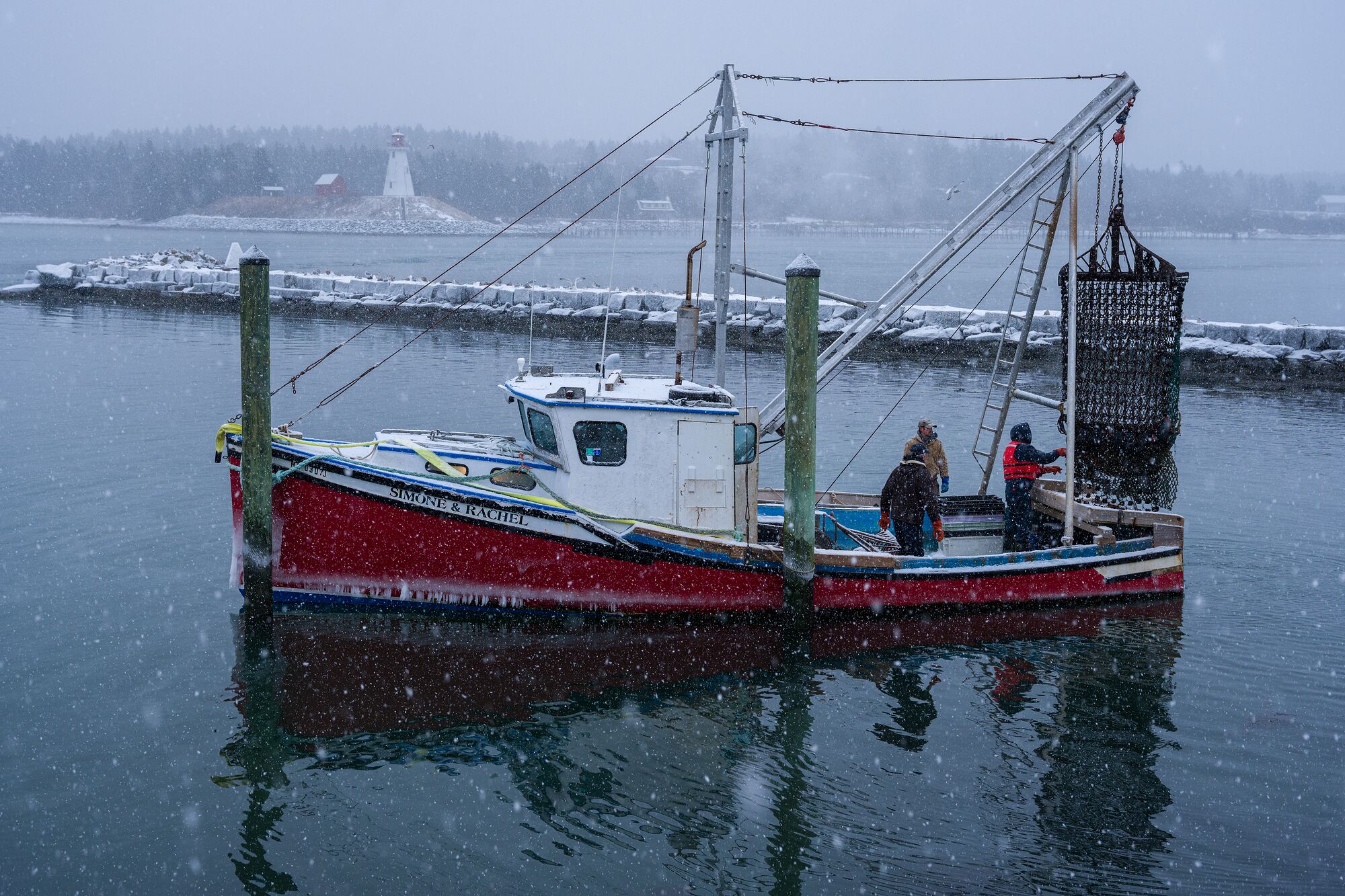 Fishing Boat in Snow