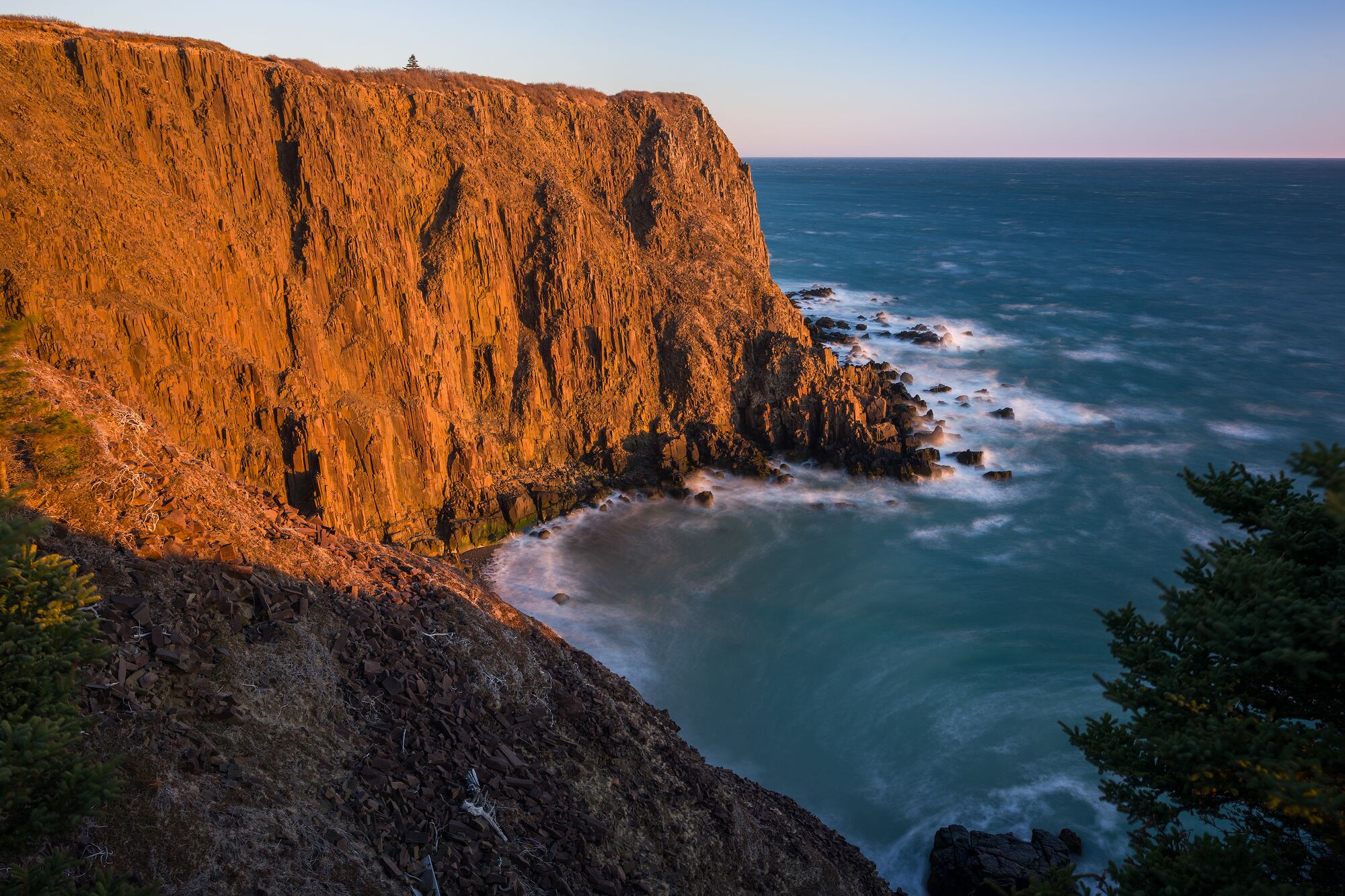 Cliffs of Grand Manan at Sunset