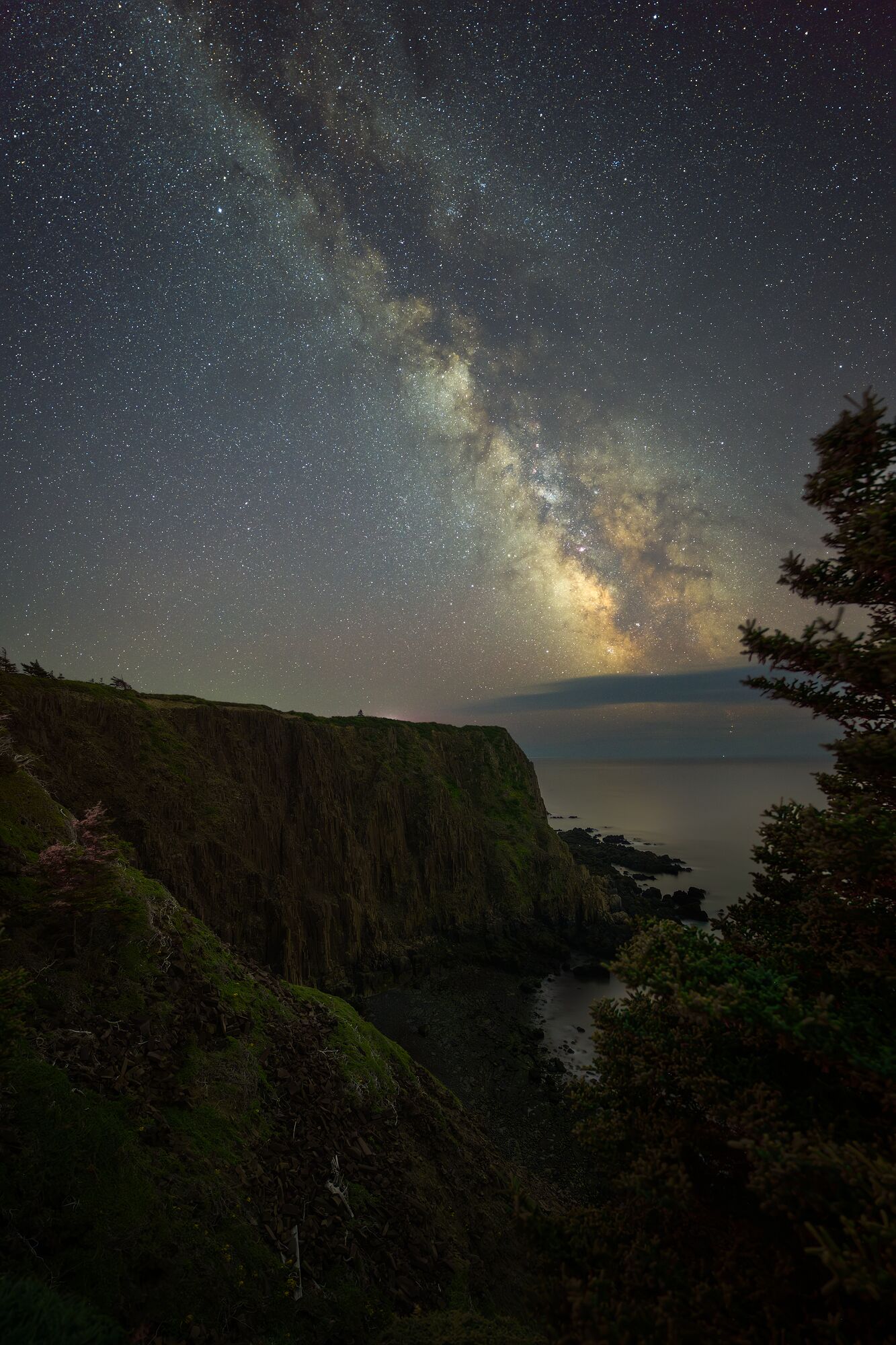 Milky Way Over Ocean Cliffs