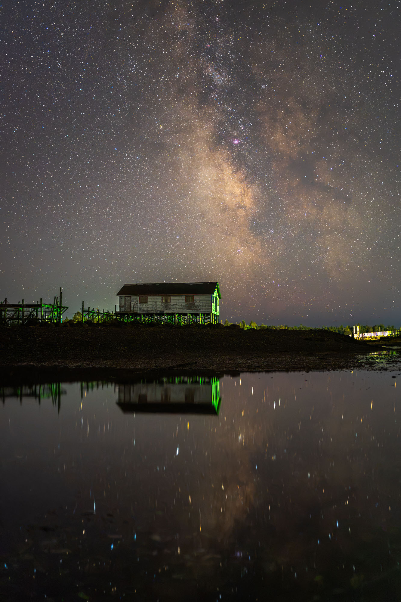Milky Way Over an Old Fishing Shed