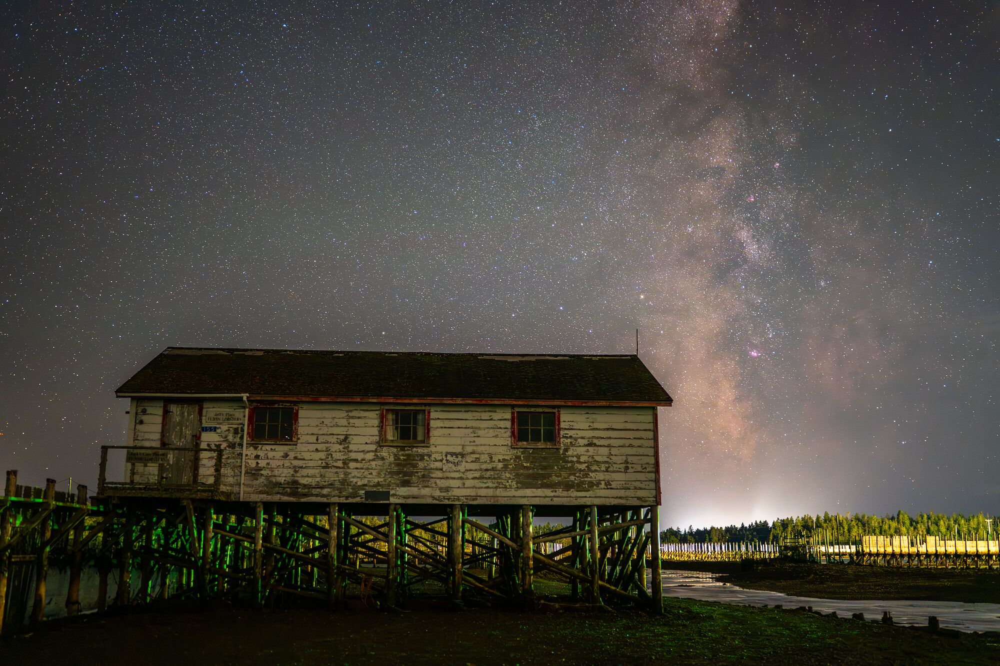 Milky Way Over an Old Fishing Shed