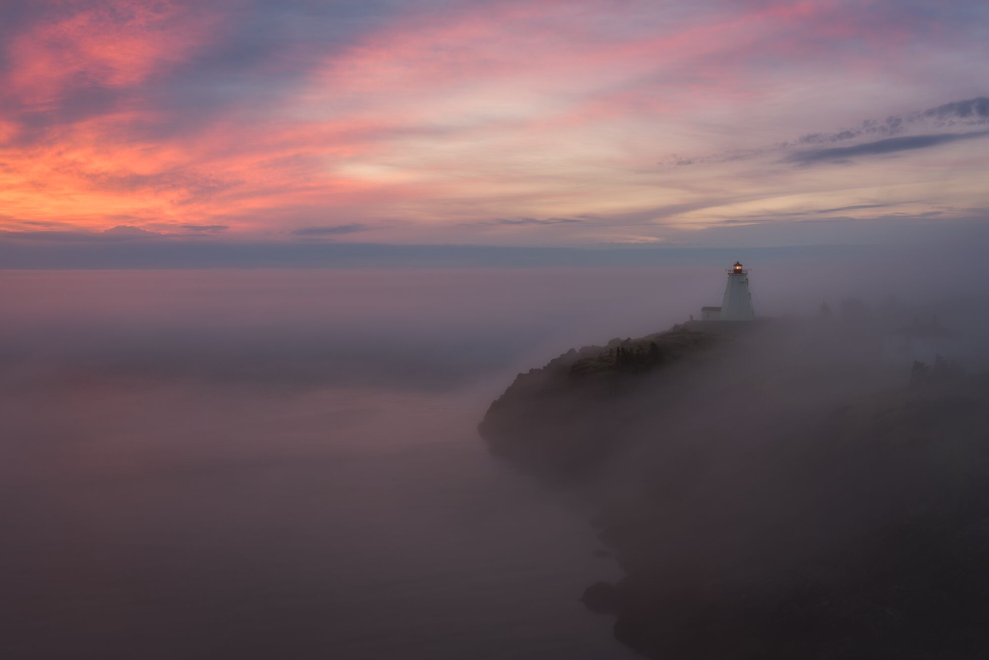 Sunrise Fog at Swallowtail Lighthouse
