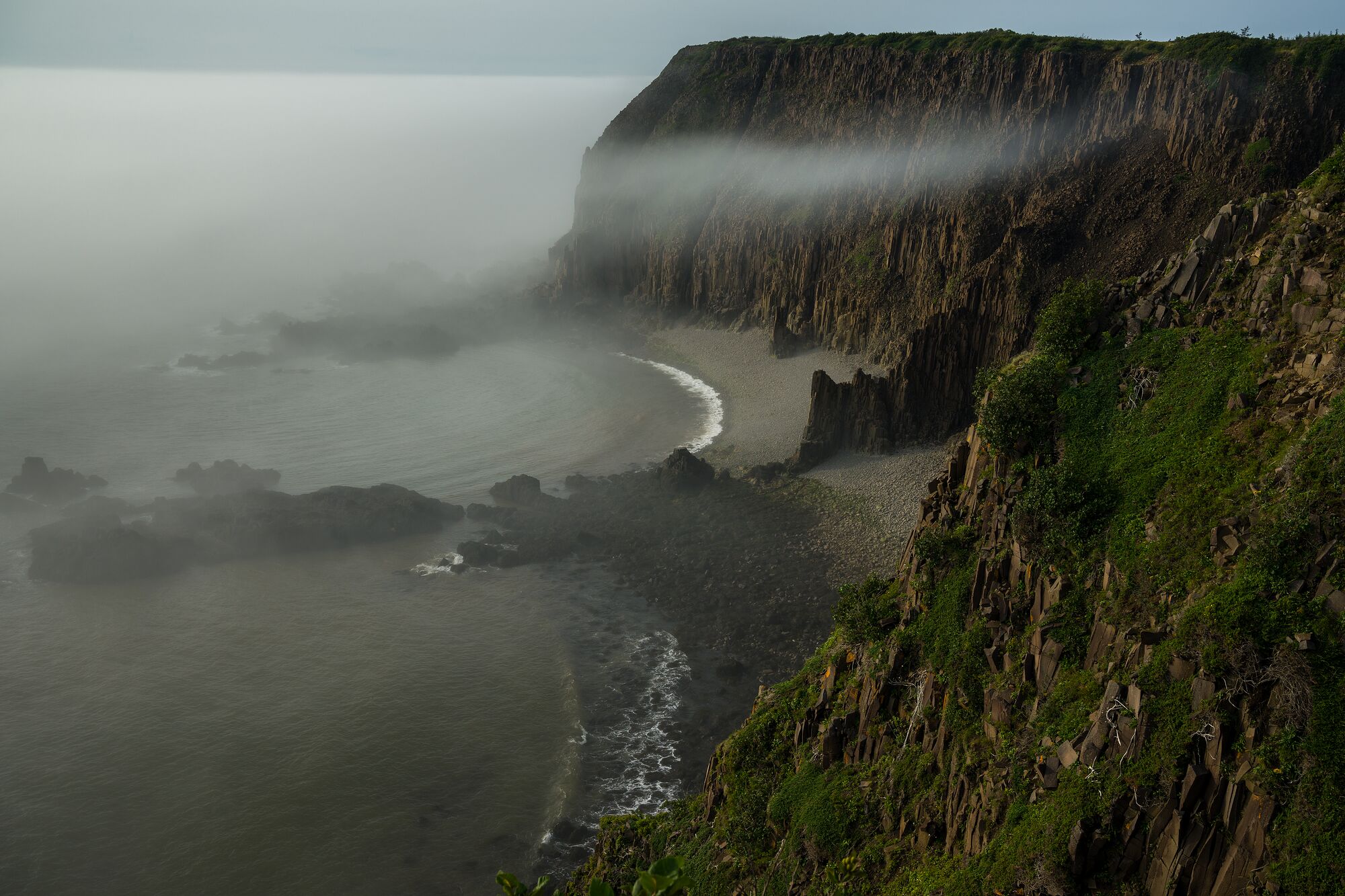Grand Manan Cliffs in Fog