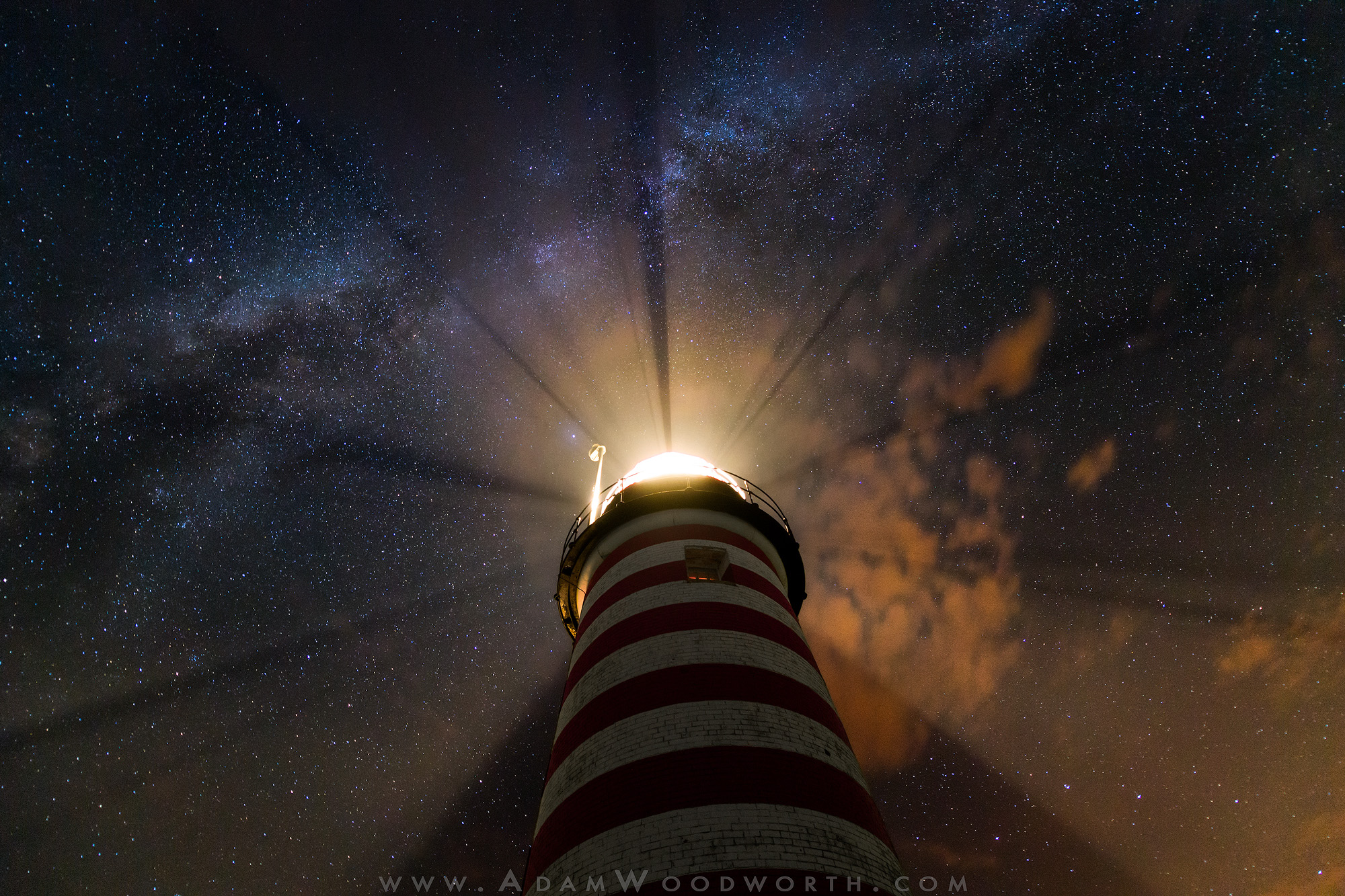 West Quoddy Head Lighthouse at Night
