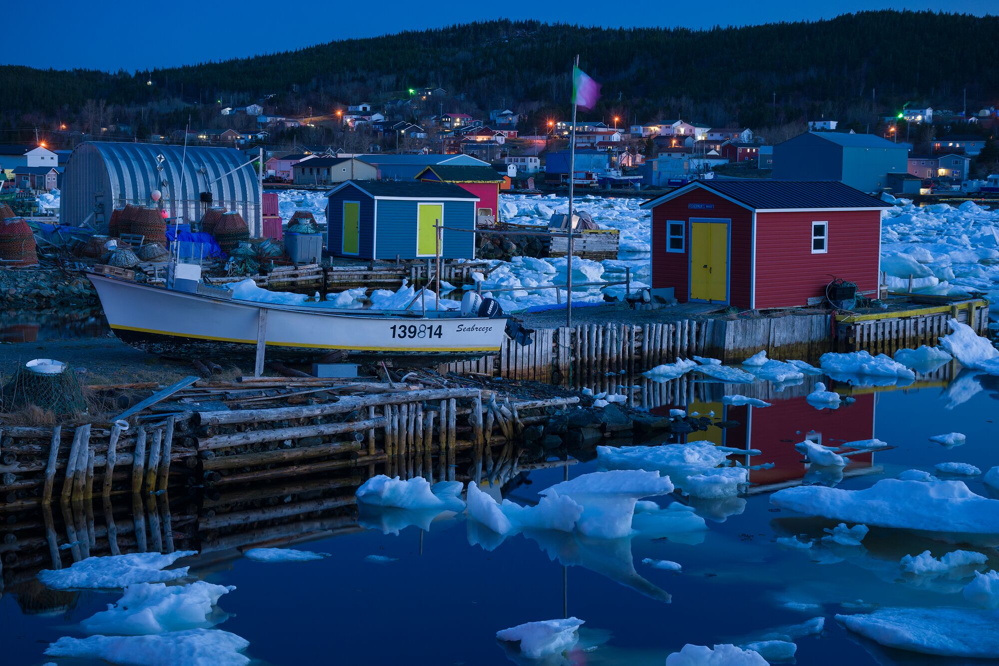 Pack Ice in La Scie at Twilight