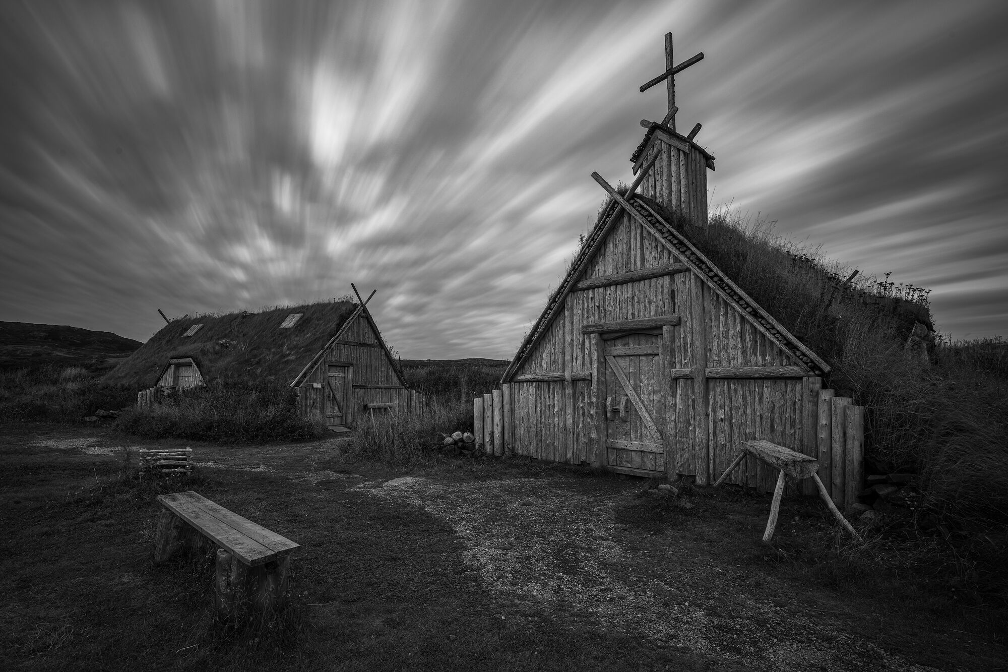 Clouds at Norstead Sod Huts