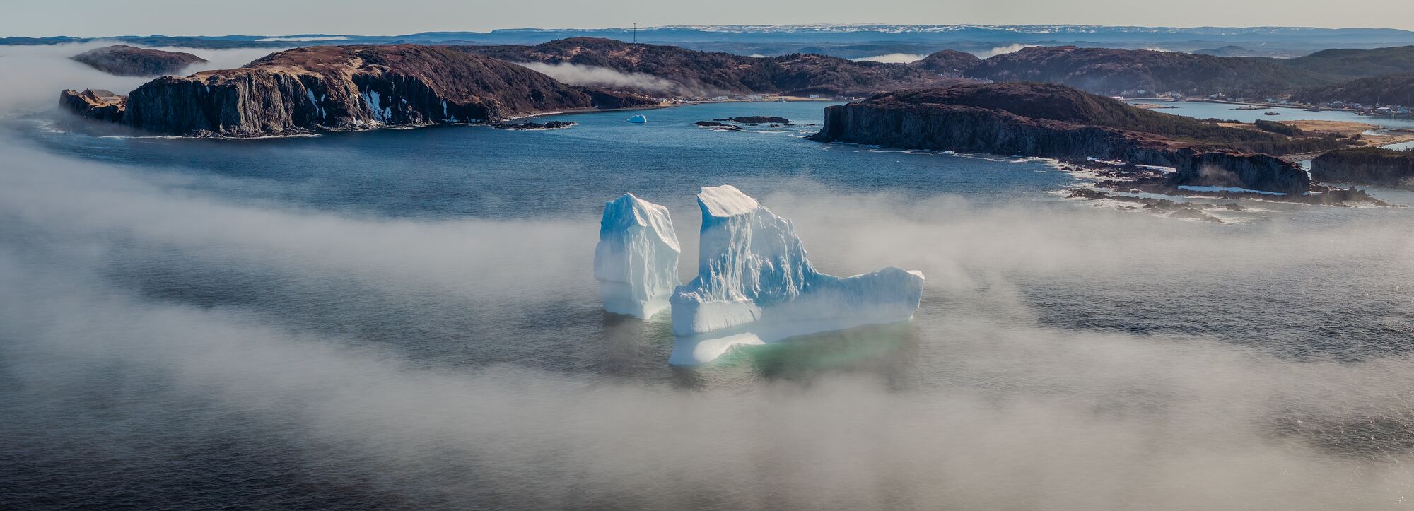 Iceberg and Fog Panorama