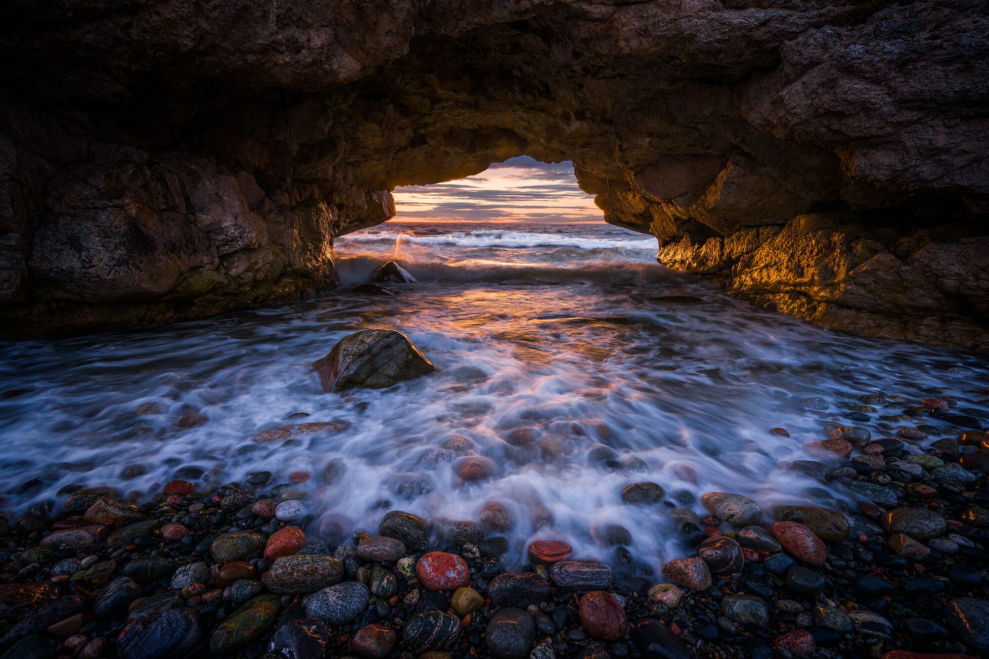Sunset at Arches Provincial Park