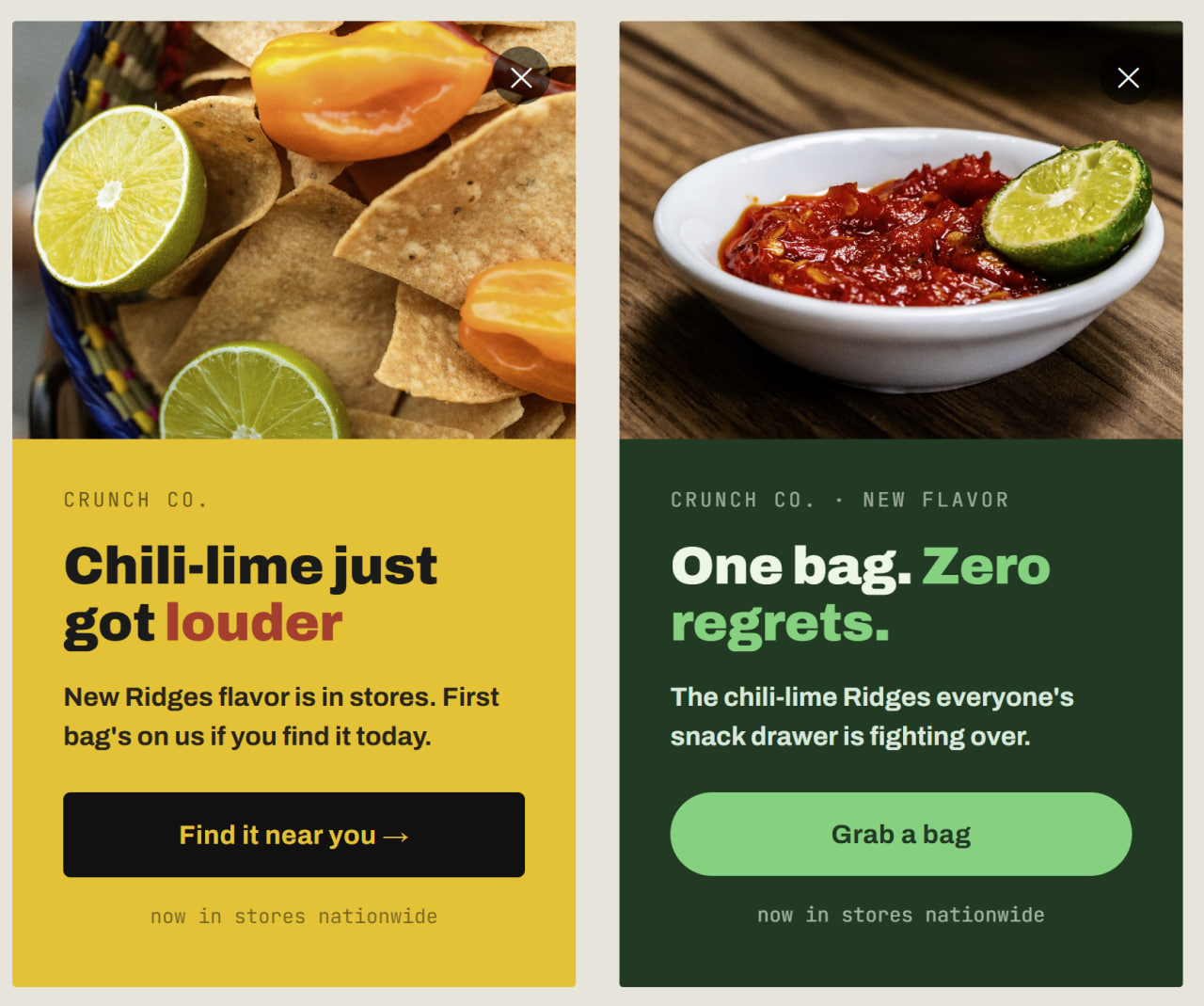 Ad creative example that beats banner blindness