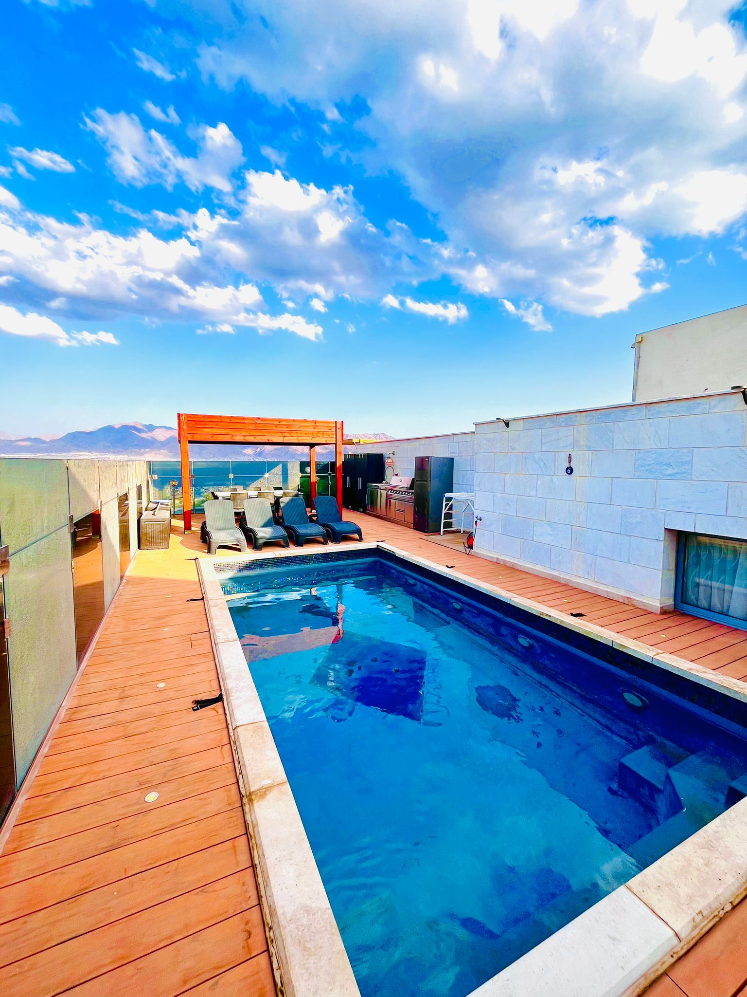 פנטהאוז עם בריכה גנים ב