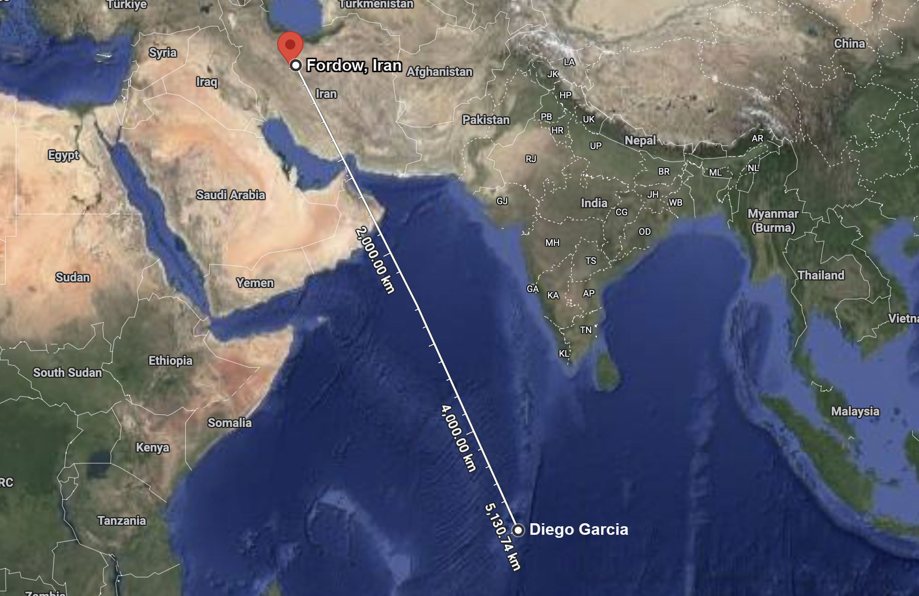 Peta Serangan AS ke Iran