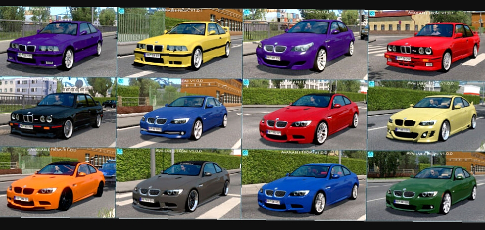 МОД BMW Traffic Pack v1.54 ДЛЯ EURO TRUCK SIMULATOR 2