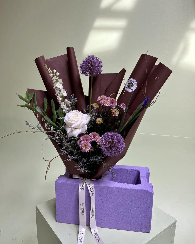 Hues of purple with white