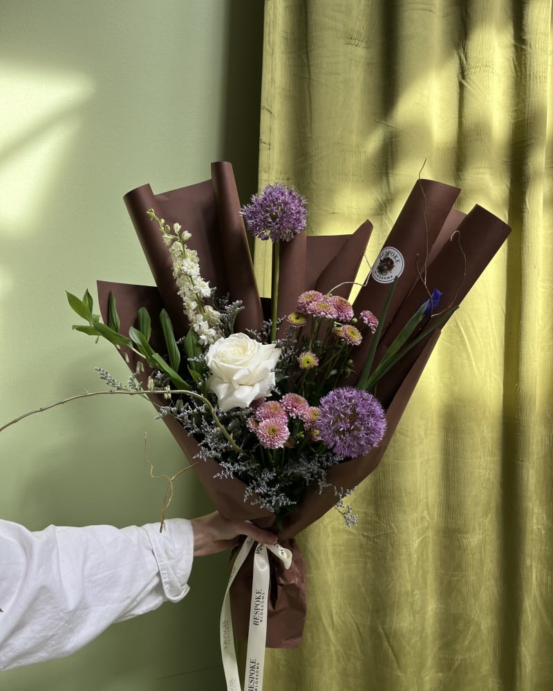 Hues of purple with white