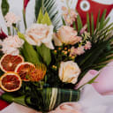 close up of flowers and fruit 
