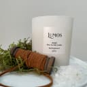Lumos Poet candle with leather and sage