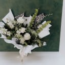monochrome white flowers