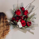 Velvet Kiss: 12 Long-Stem Red Roses