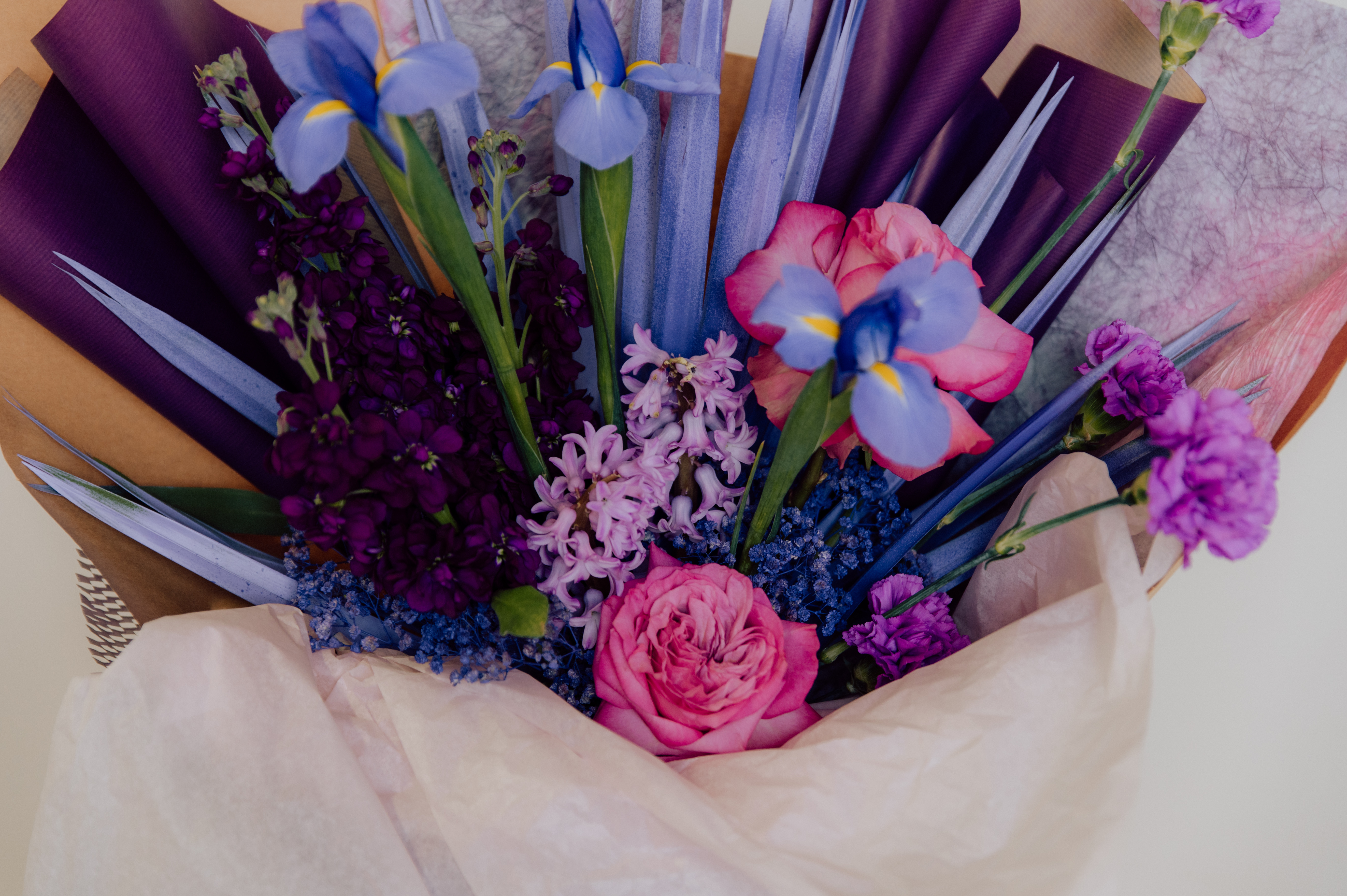 The purple and moody Mystique bouquet