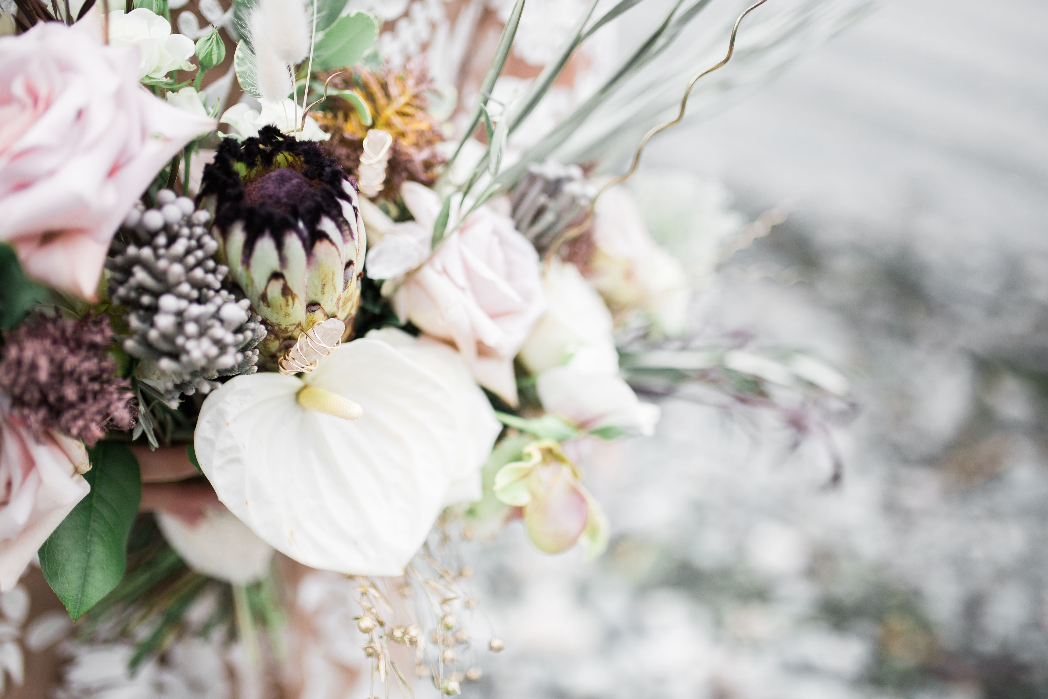 A close up of the bouquet