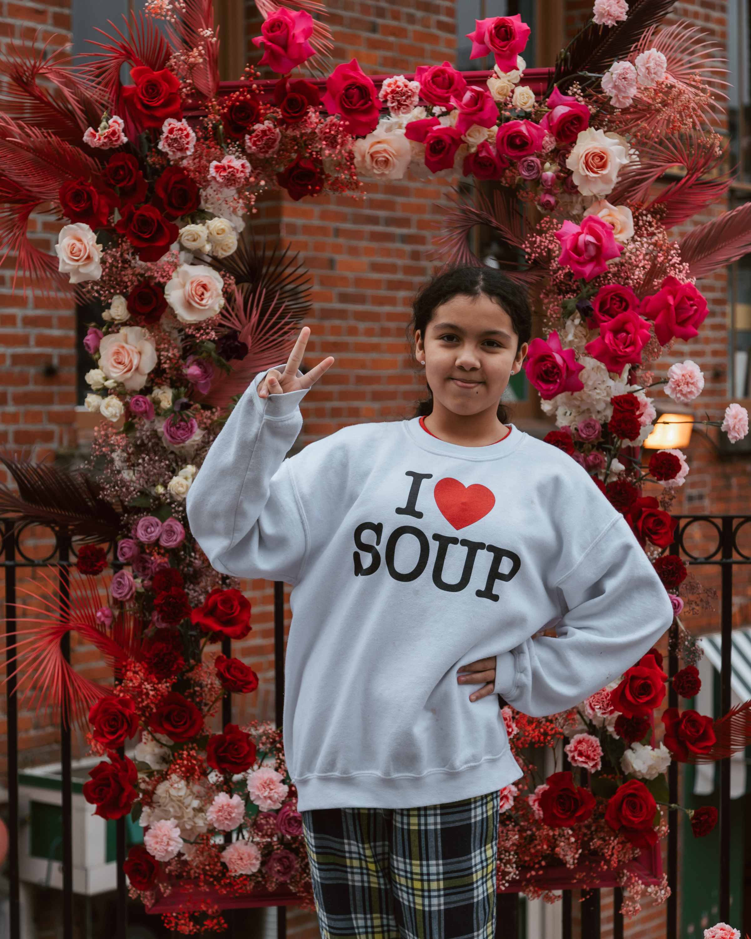 Beautiful faces of Victoria posing with the Bespoke Blossoms Flower Flash in Market Square