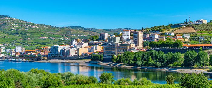 Peso da Regua town at the douro valley in Portugal