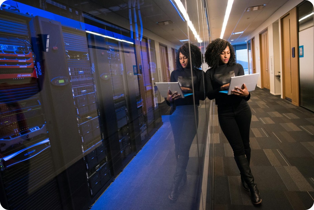 Infraestrutura de servidores e profissional de tecnologia