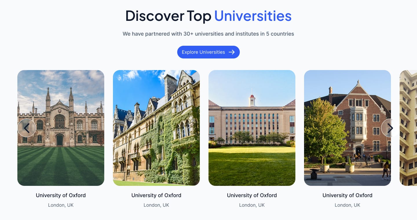 Universities options image