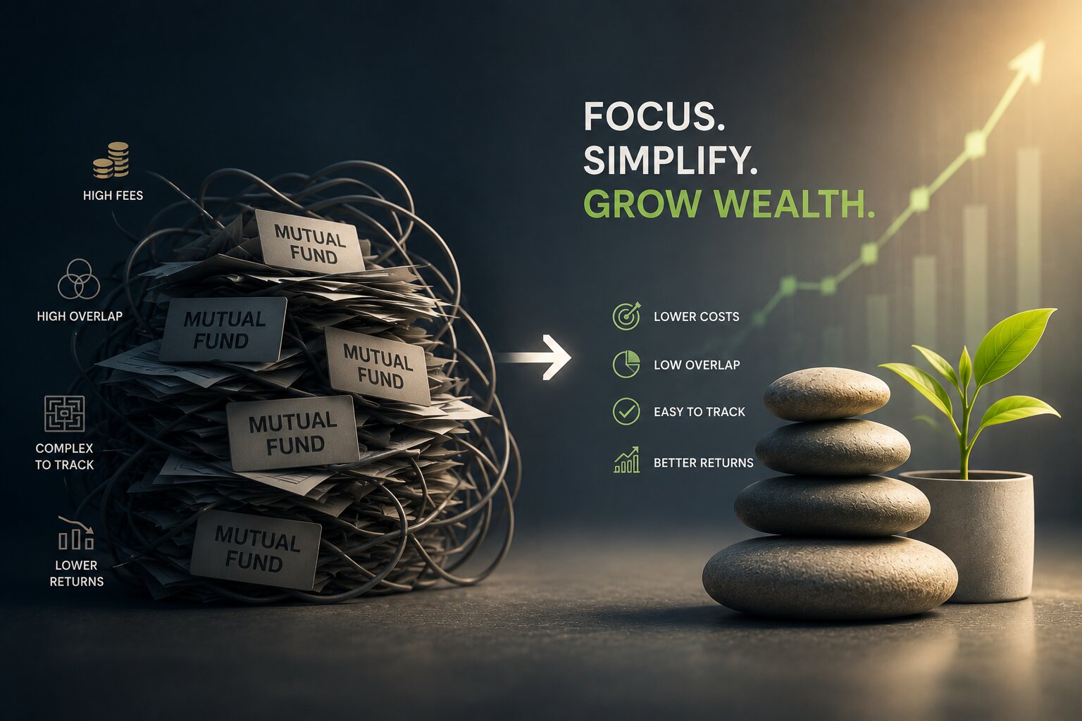 Cluttered finances vs. simplified growth