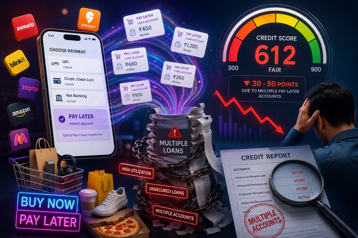 Digital shopping debt impact on credit score