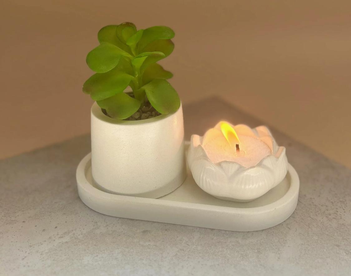 Lotus Glow Planter Set