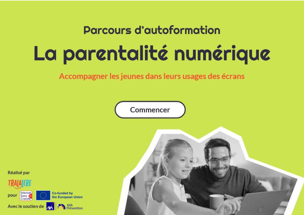Page d’accueil du parcours d’autoformation « La parentalité numérique », proposé par Internet Sans Crainte