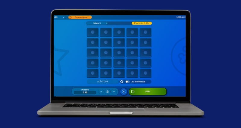 Mines Spribe — interface du mini-jeu casino RTP 97%