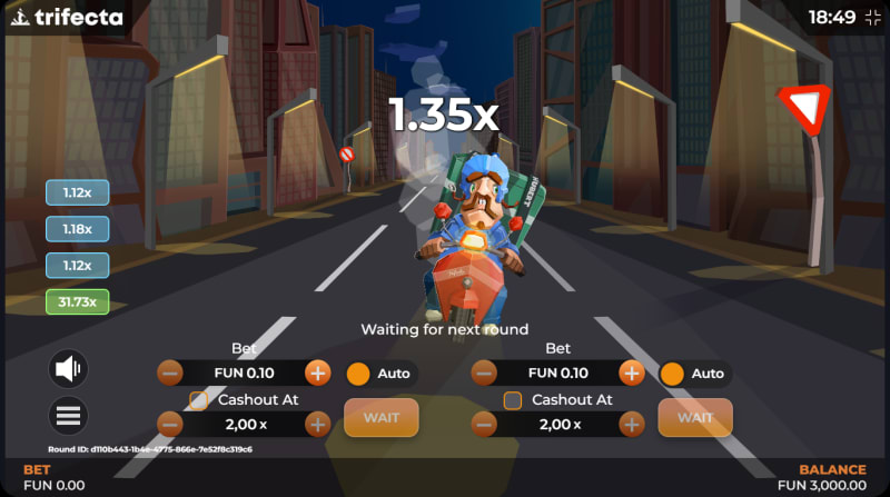Hubert Hits Trifecta Gaming — multiplicateur casino