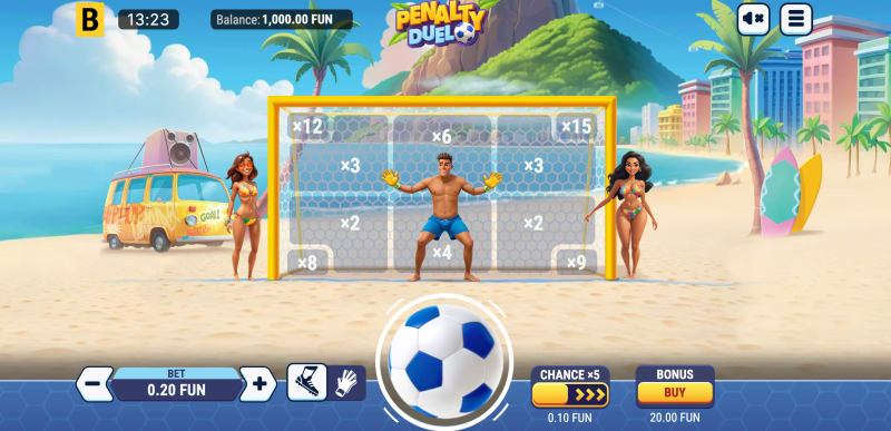 Penalty Duel Julio Cesar — gameplay football multiplicateur
