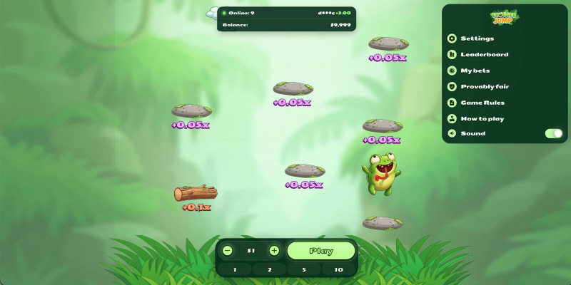 Frogger Jump gameplay — multiplicateur RTP 97%