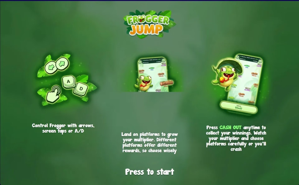 Frog Jump mobile iOS Android HTML5 no app download UK
